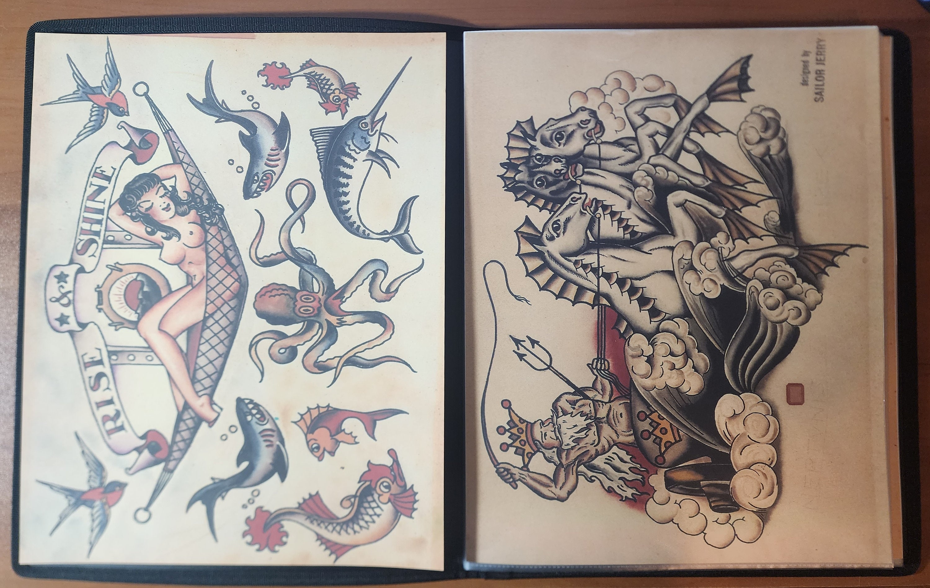 Sailor Jerry Traditional Vintage Style Tattoo Flash 50 Sheets in