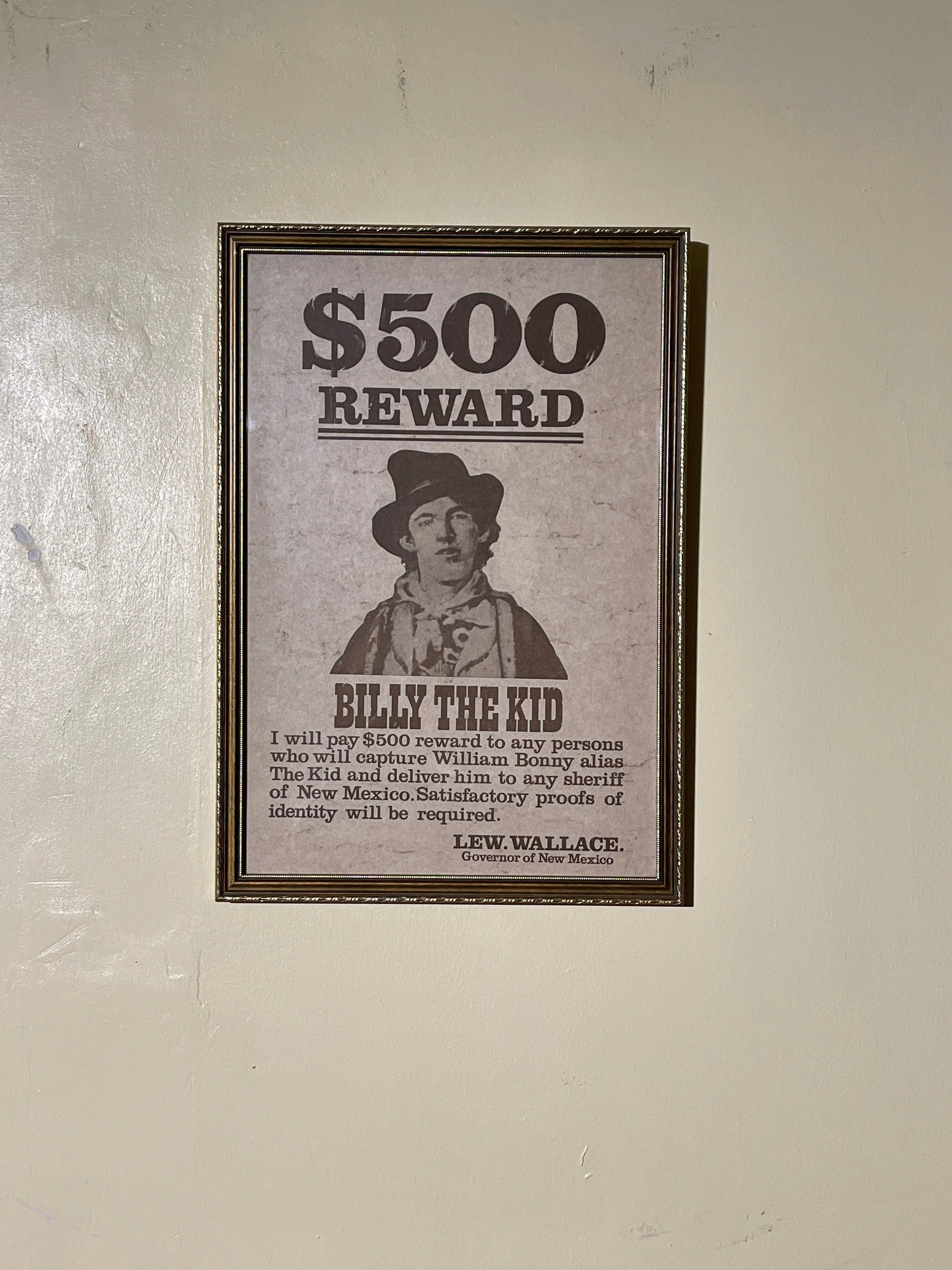 Vintage Wild West Outlaw Wanted Framed Poster - Billy the Kid - Etsy