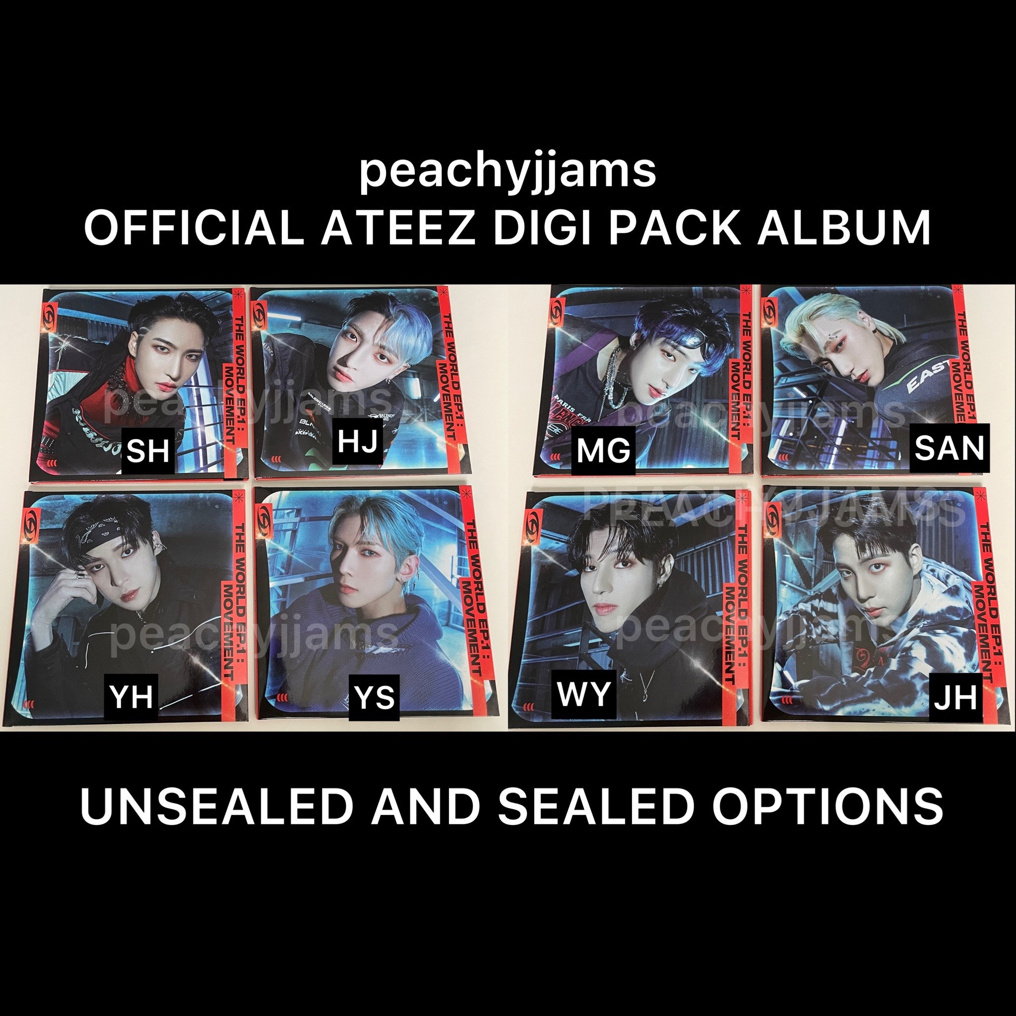Official Ateez the World EP 1: Movement KPOP Album Digi Pack
