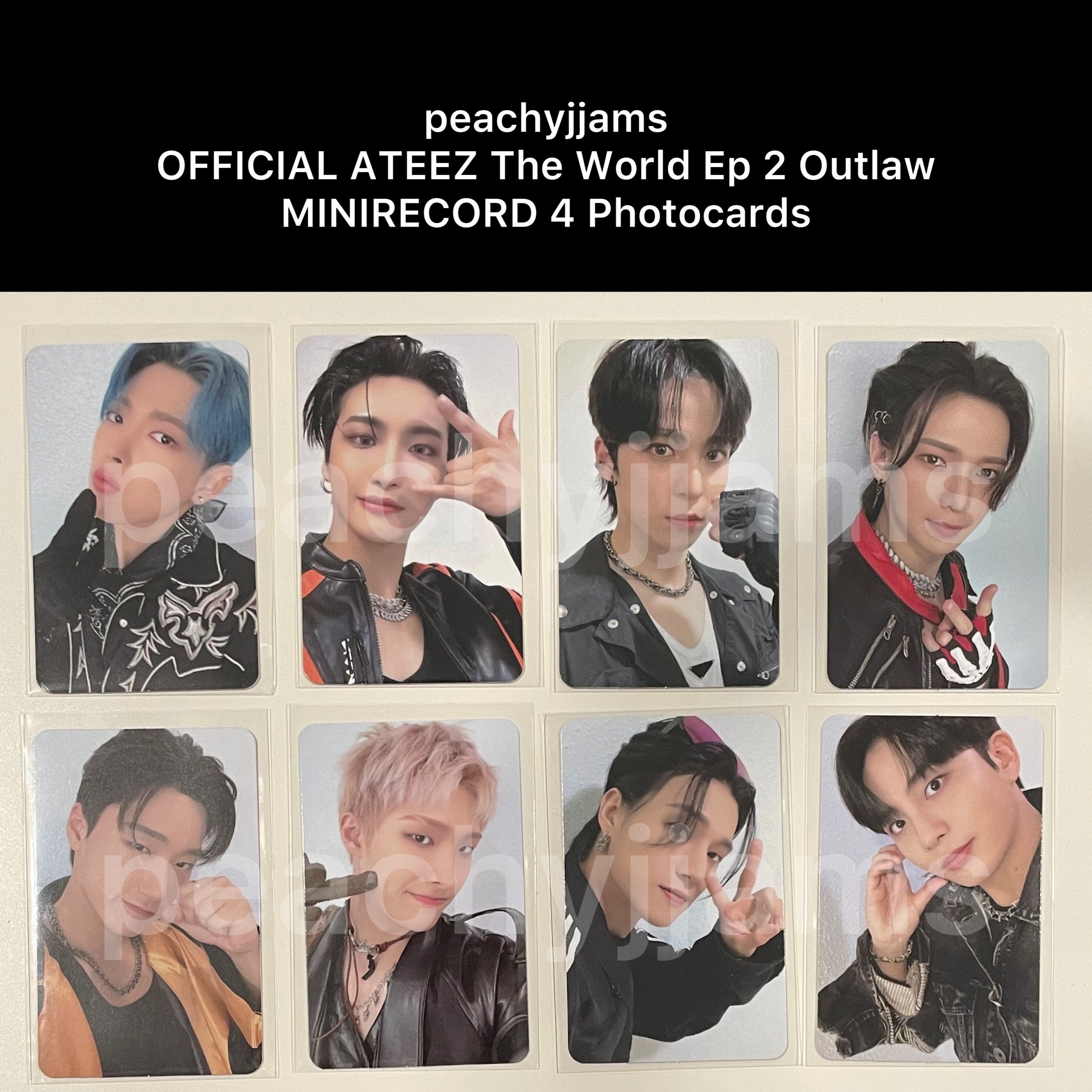 Official Ateez the World Ep 2: Outlaw MINIRECORD 4 Photocard