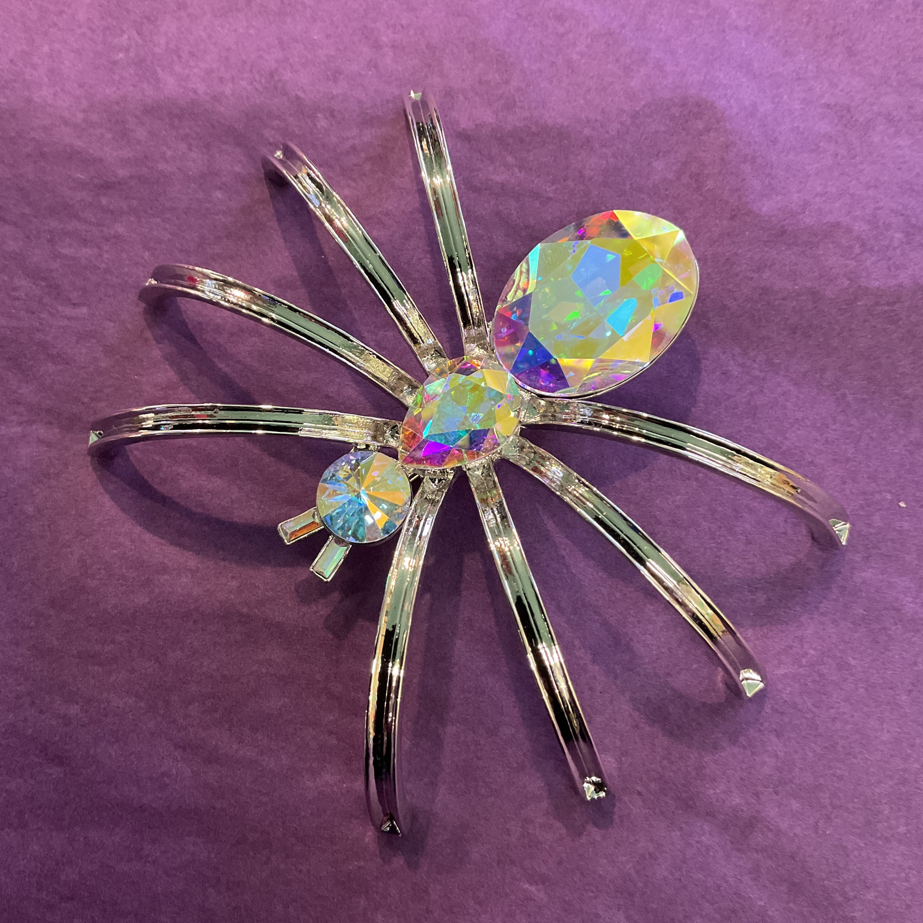 Vintage Butler and Wilson Oversized Crystal Bagette Spider Brooch