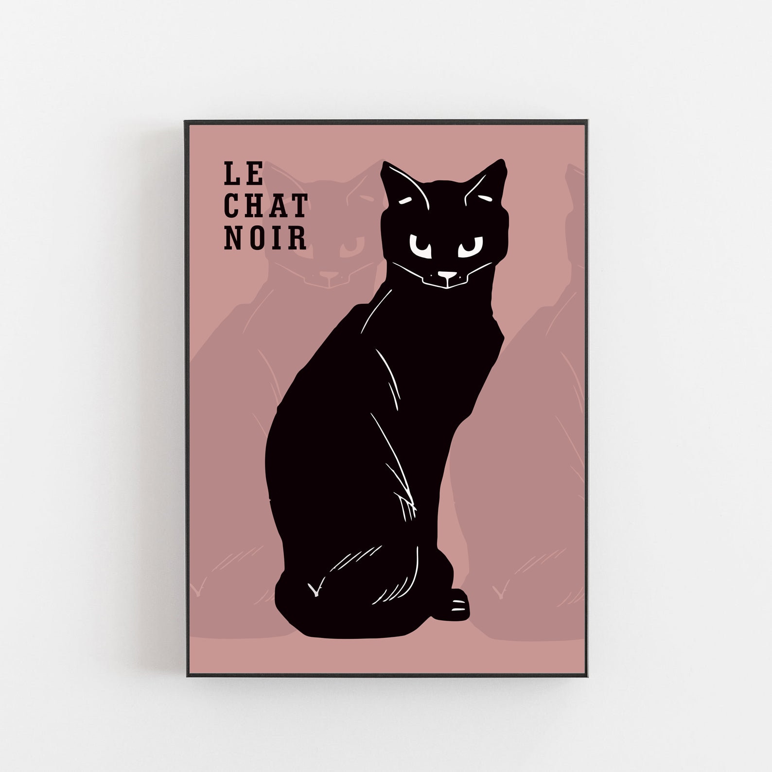 ル シャ ノワール ポスター、ヴィンテージ黒猫ポスター、ル シャ