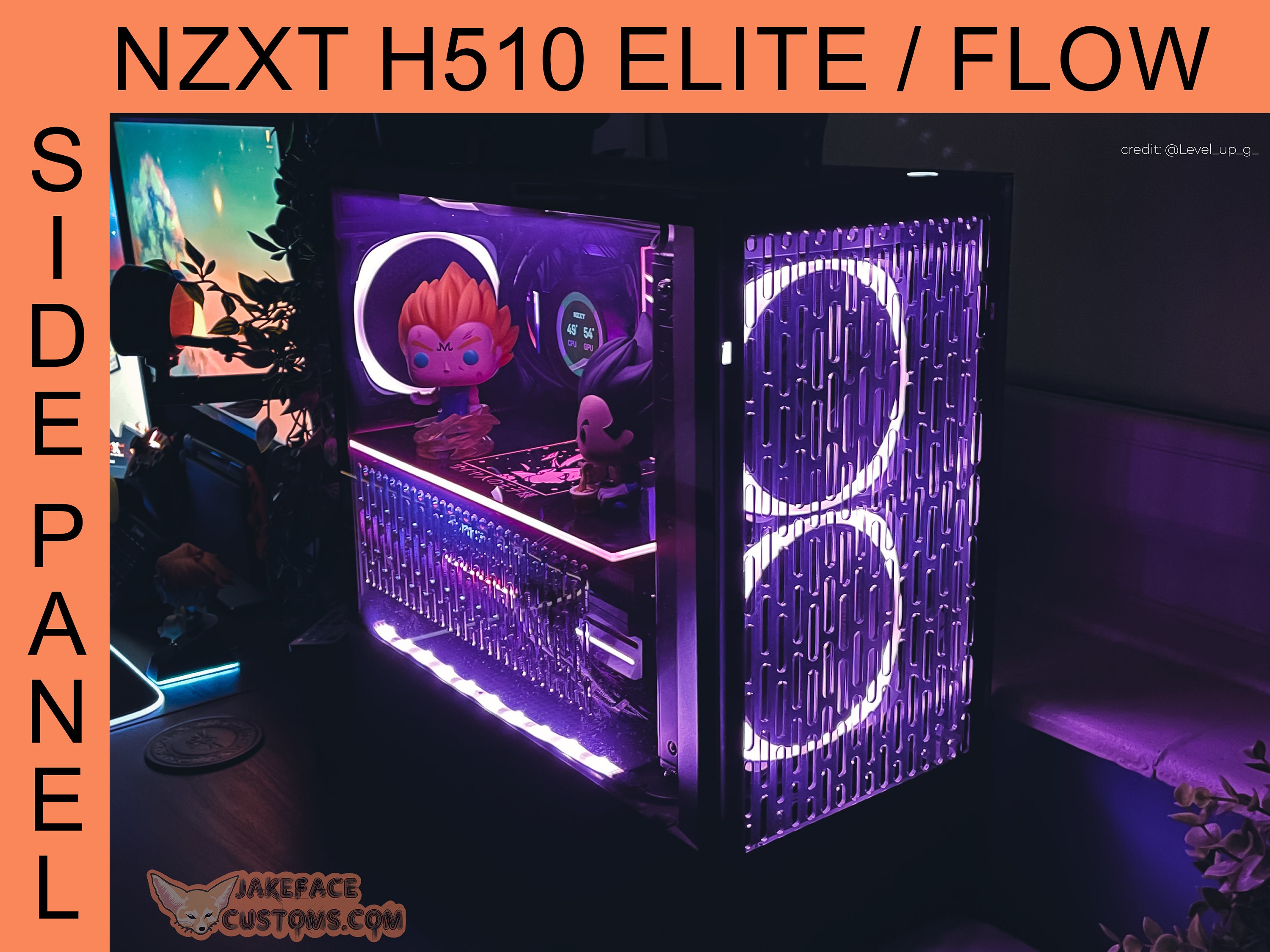 NZXT H510, H510i, Elite, Flow Custom Vented Side Panel - Etsy