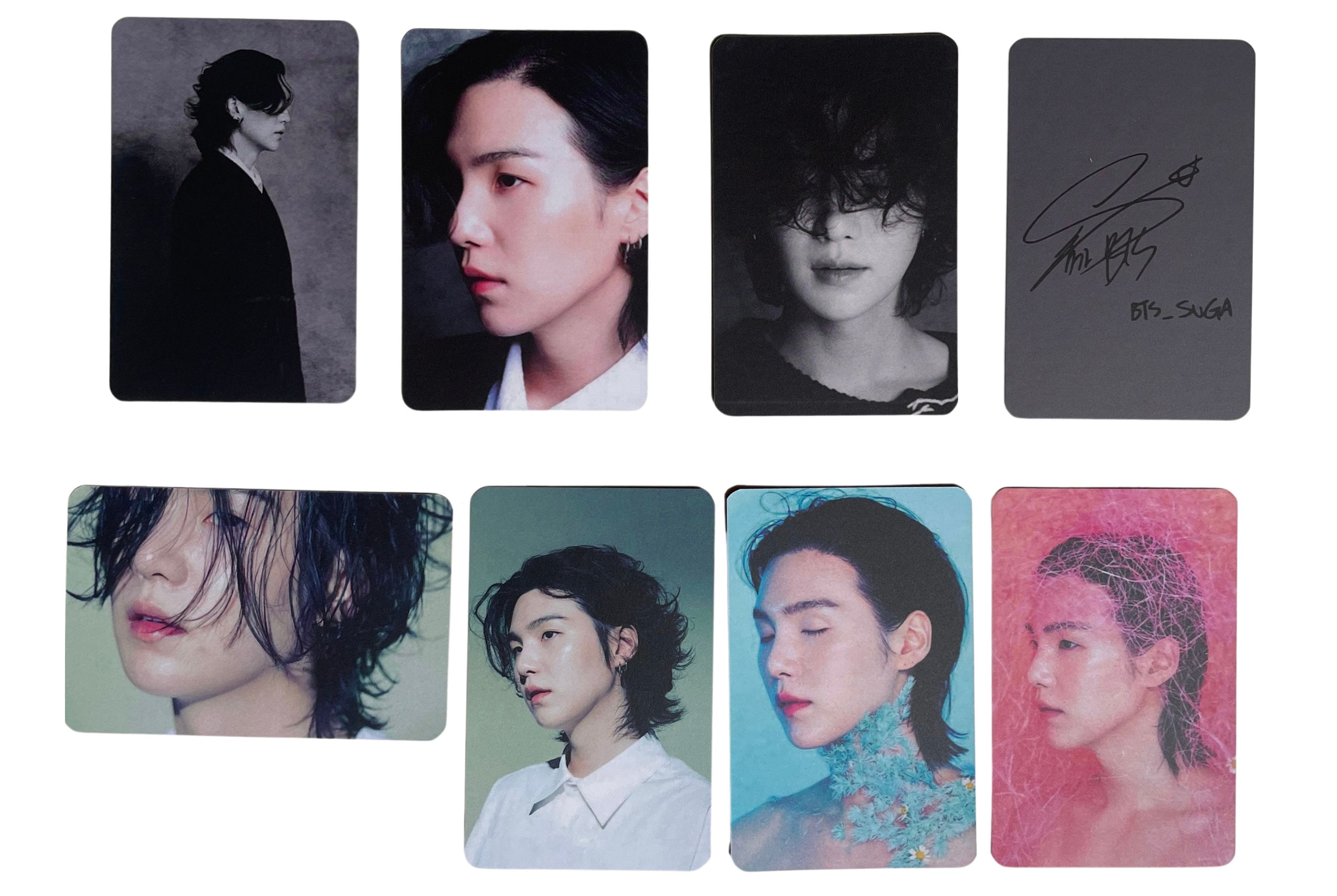 SUGA Photocards Double Sided Pcs - Etsy