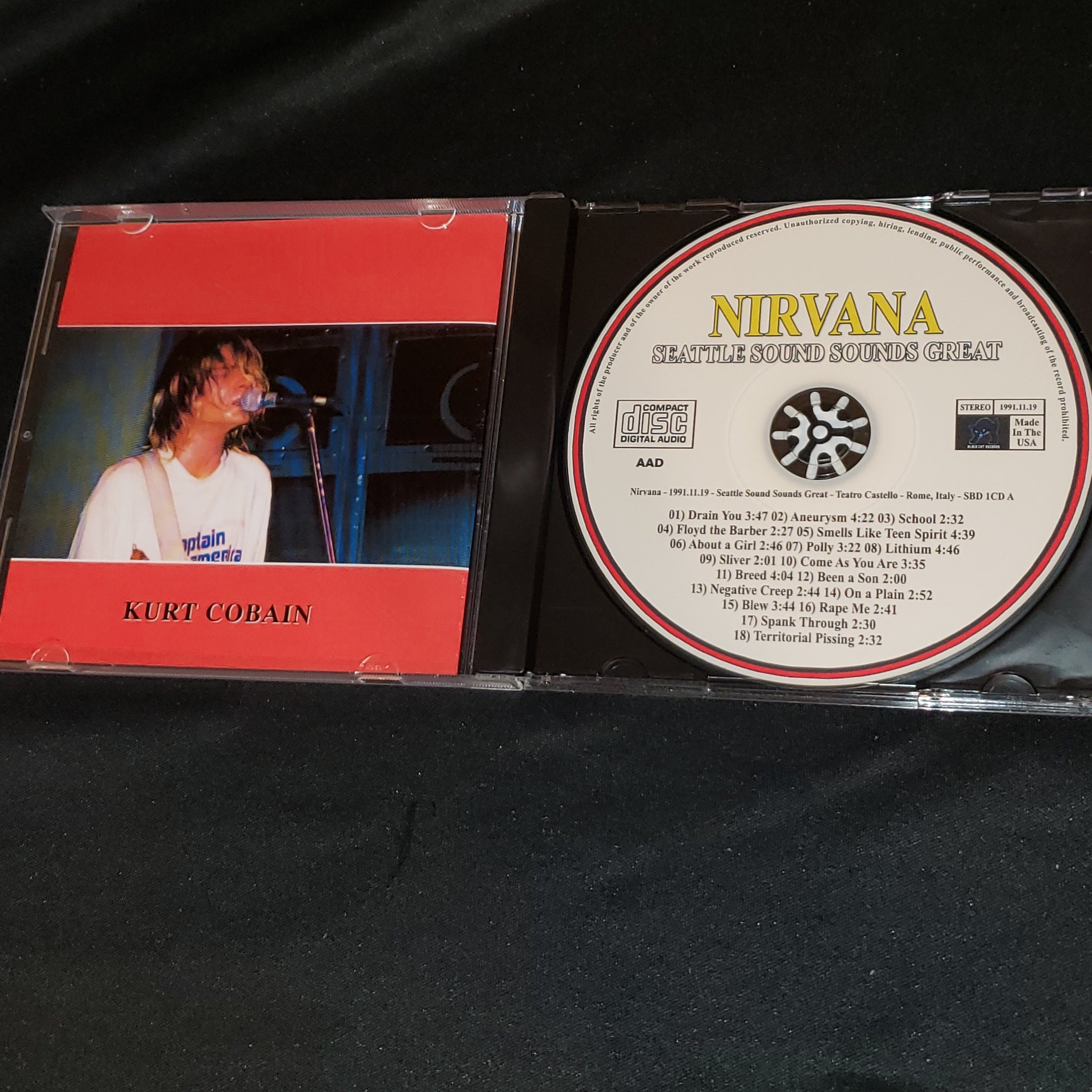 Nirvana Live 1 CD 1991 Seattle Sound Sounds Great Live in Italy