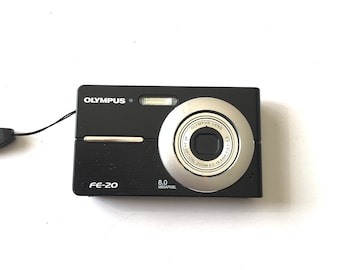 Vintage Retro Black OLYMPUS FE-20 8.0MP Digital Camera - Etsy
