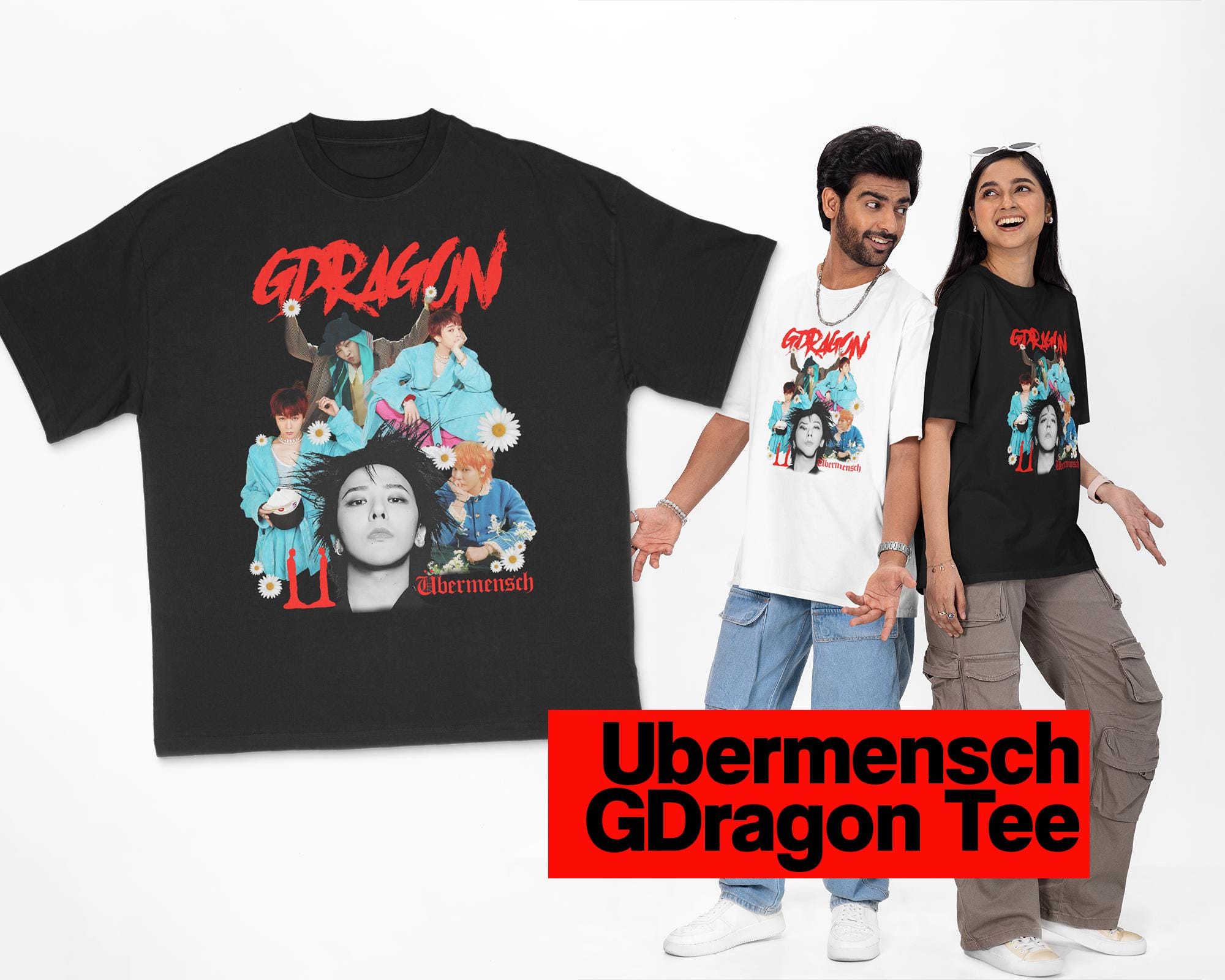 G-dragon Collage T-shirt – K-pop Streetwear | Limited Edition GD