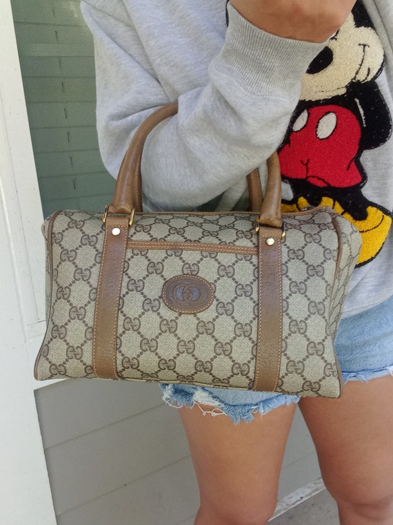 Authentic Vintage Gucci Interlocking GG Monogram Supreme Boston