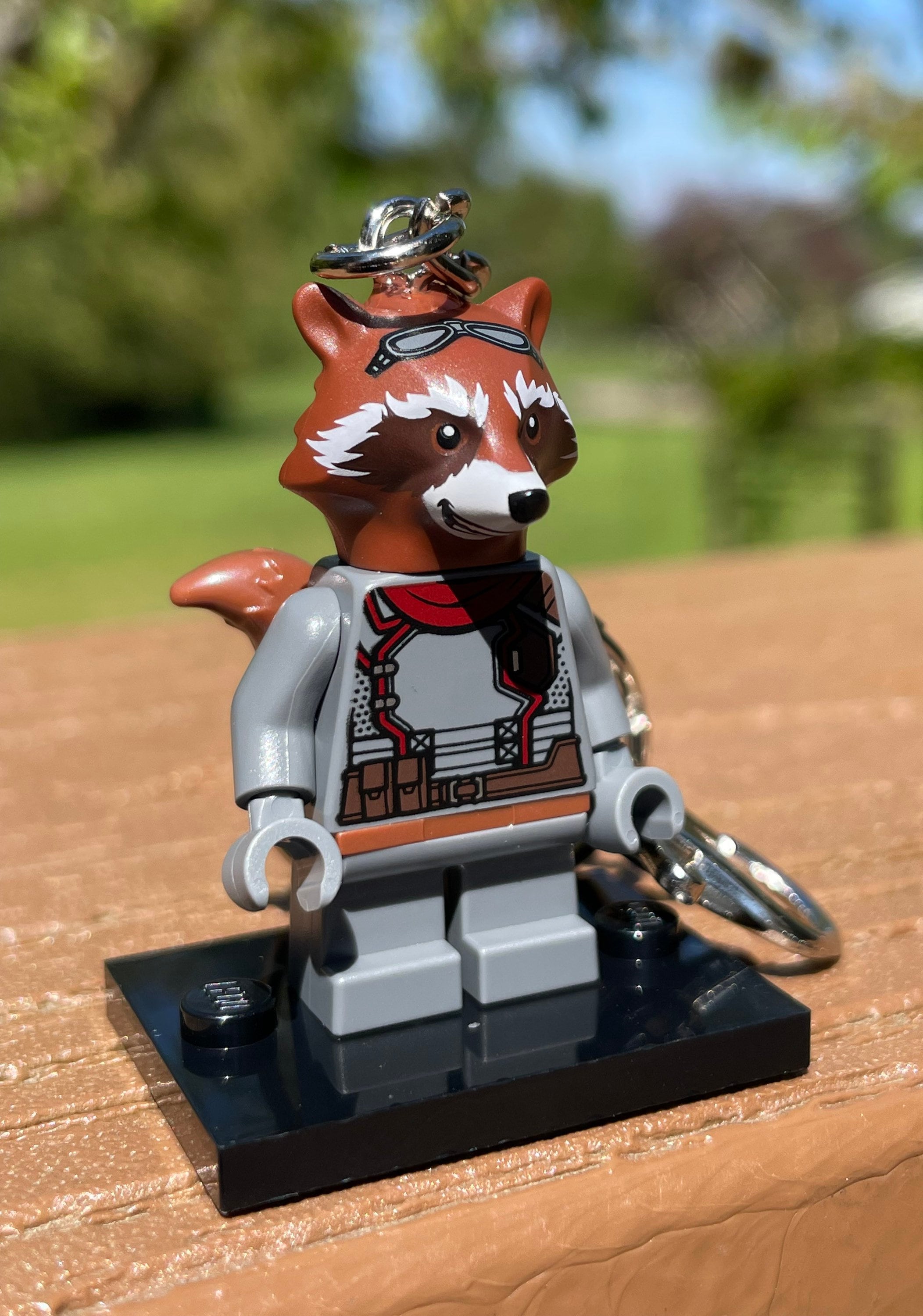 Rocket Raccoon Minifigure Keychain - Etsy