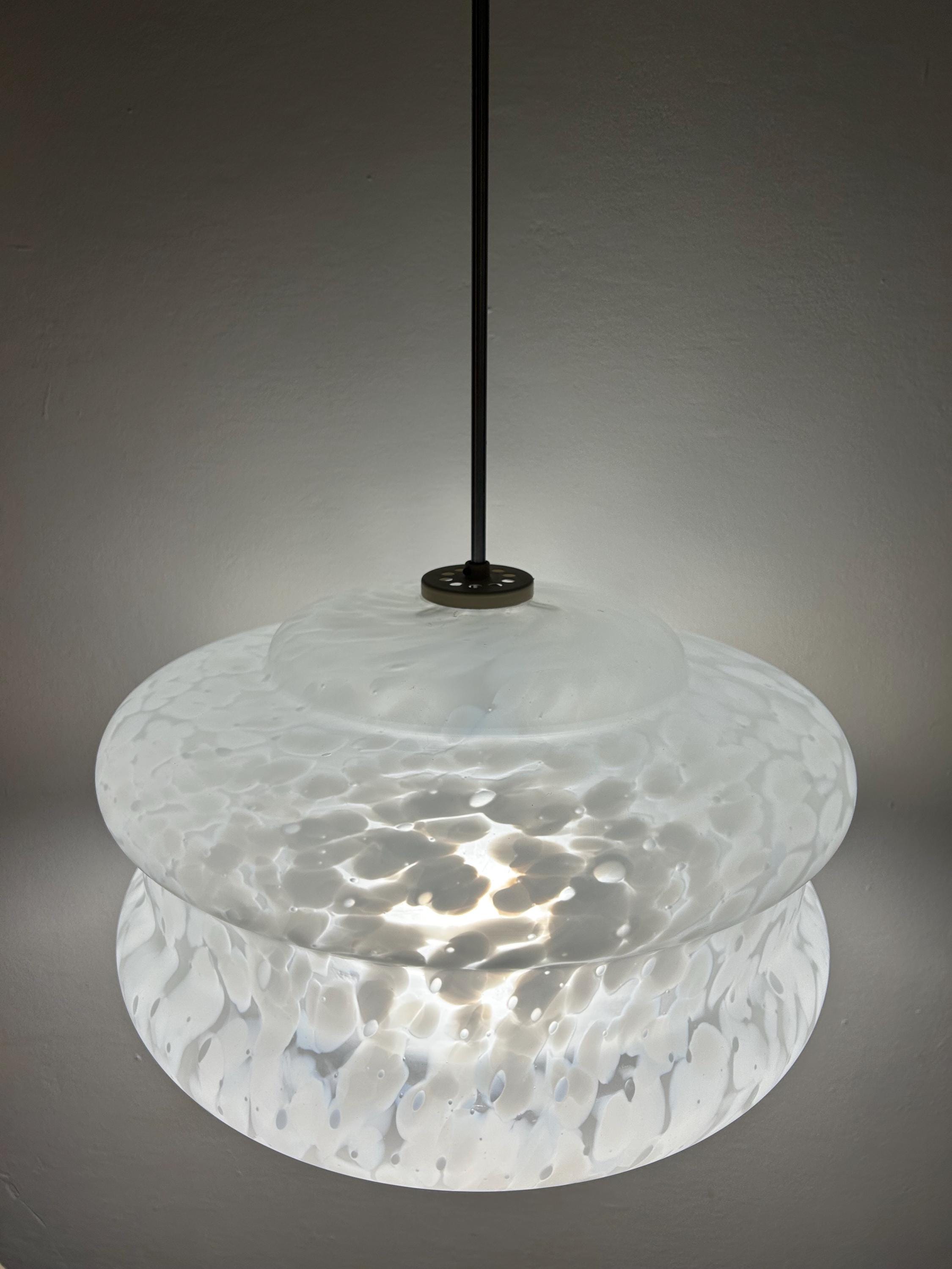 ベネチアンガラス ムラノ MURANO ランプシェード 白 レース インテリア