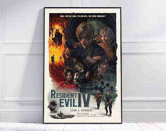 バイオハザード1 ポスター：リマスター版ホラーゲーム アートプリント