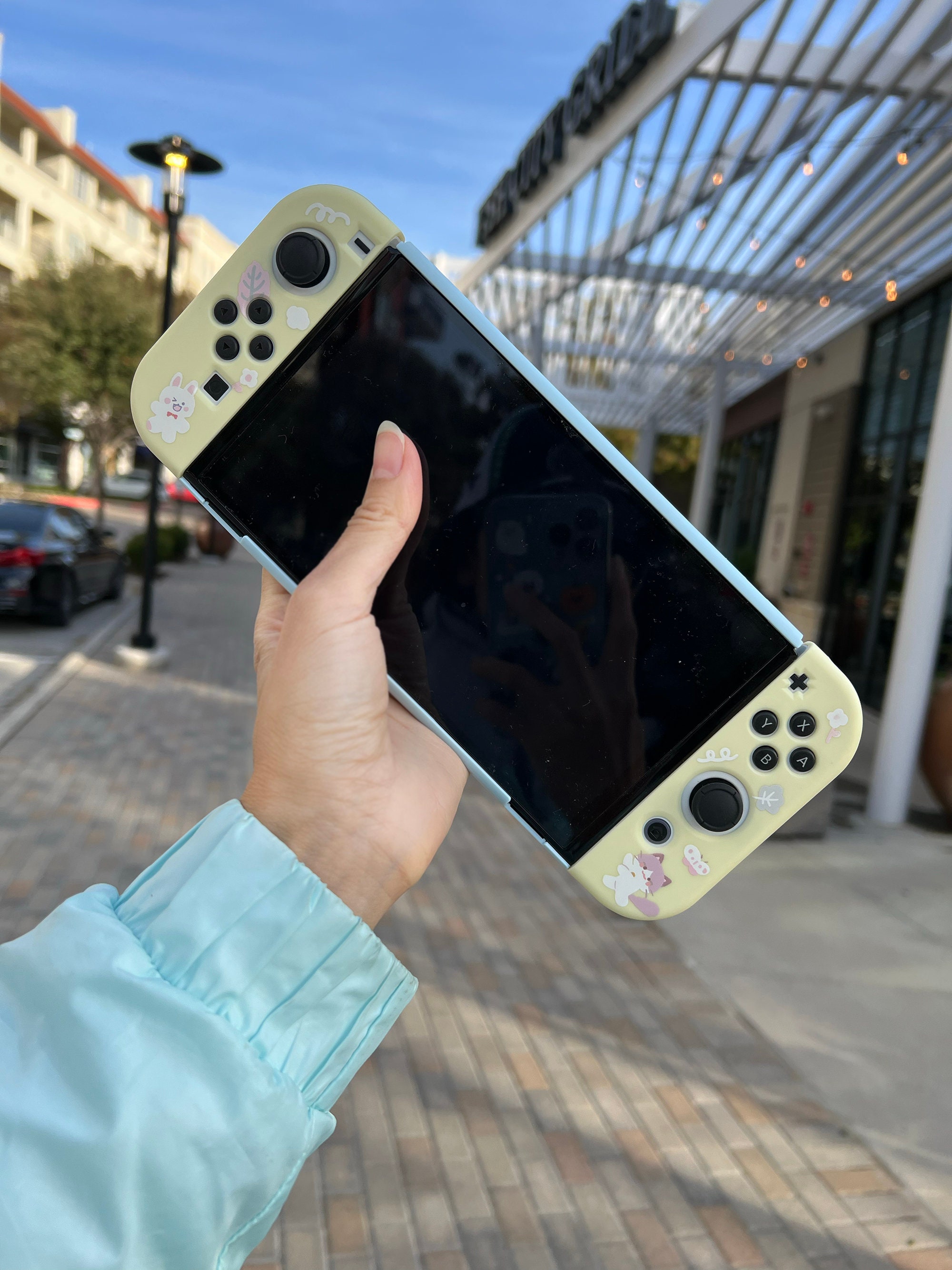 Starry Forest Cat Panda Cute Nintendo Switch Oled Case With Game