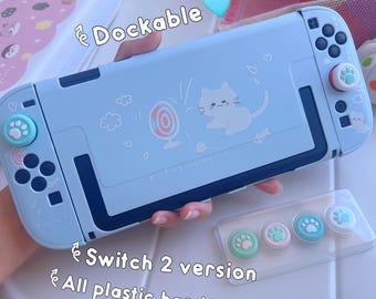 Starry Forest Breezy Cat Nintendo Switch 2 Case, Kawaii Switch