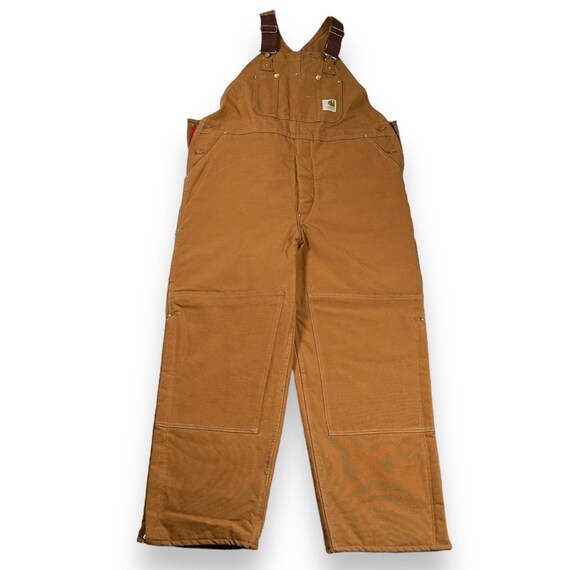Vintage Carhartt Mens Bib Overalls 1970s Union Brown 44 X 30 USA
