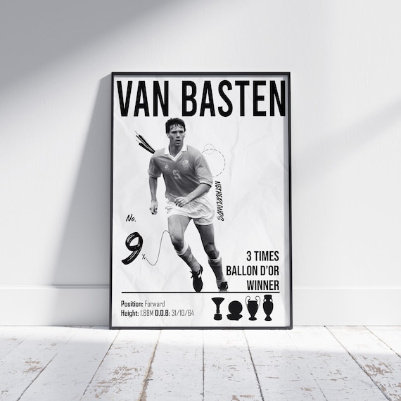 Marco Van Basten Poster: Netherlands Football Legend Art Print - Etsy