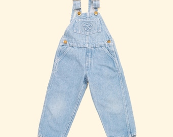 Vintage Oshkosh B Gosh Infant Overalls 24m Denim Pockets Snaps