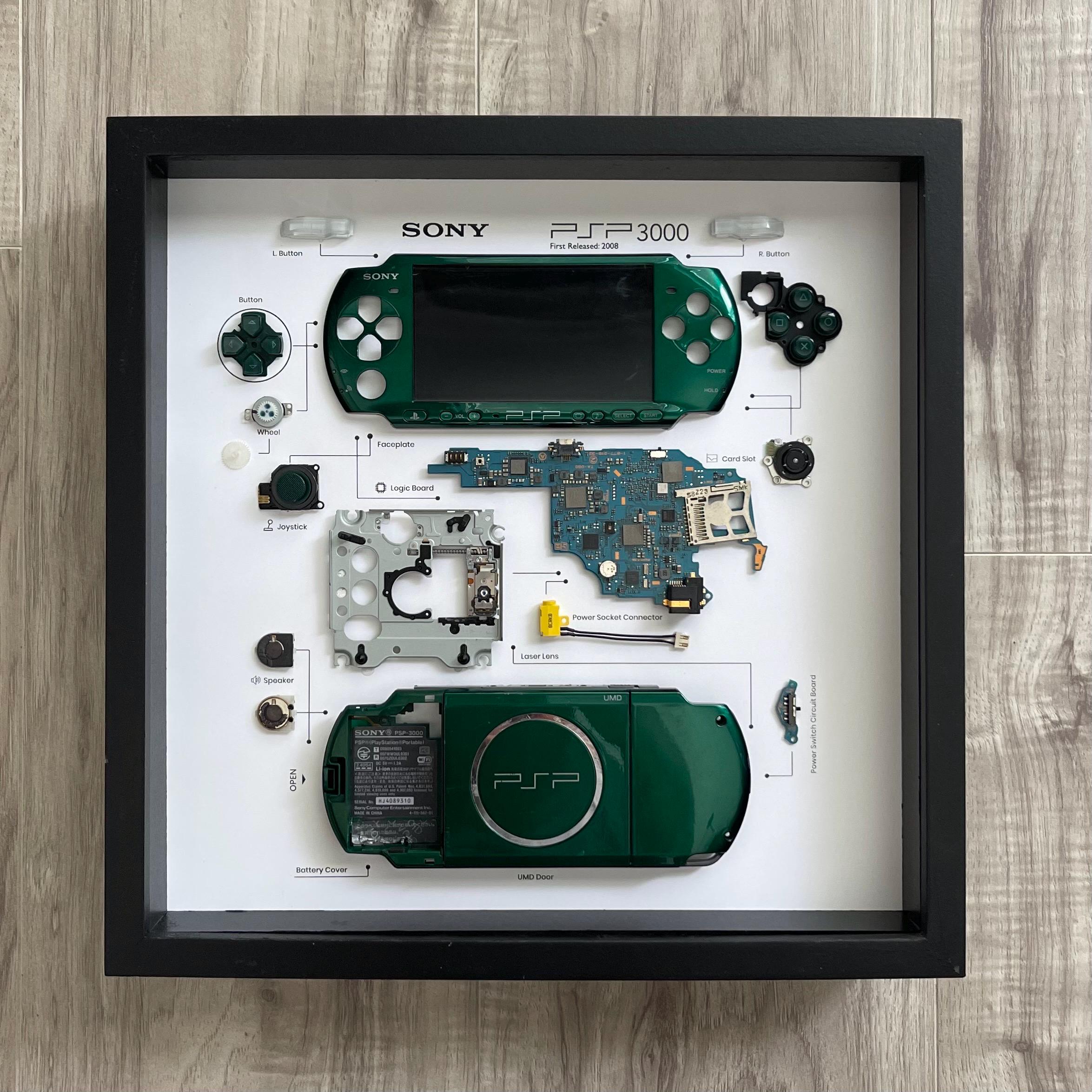 Green PSP3000 Teardown Art - Etsy