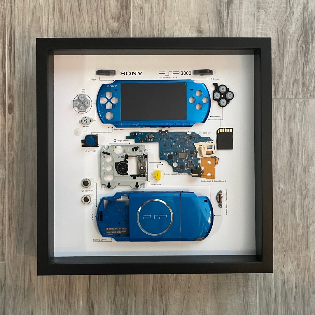 Blue PSP3000 Teardown Art - Etsy