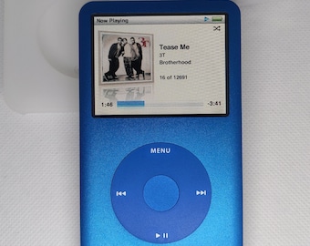 Apple iPod Classic - 第 7/6 世代、ブルー (3000 mAh バッテリー