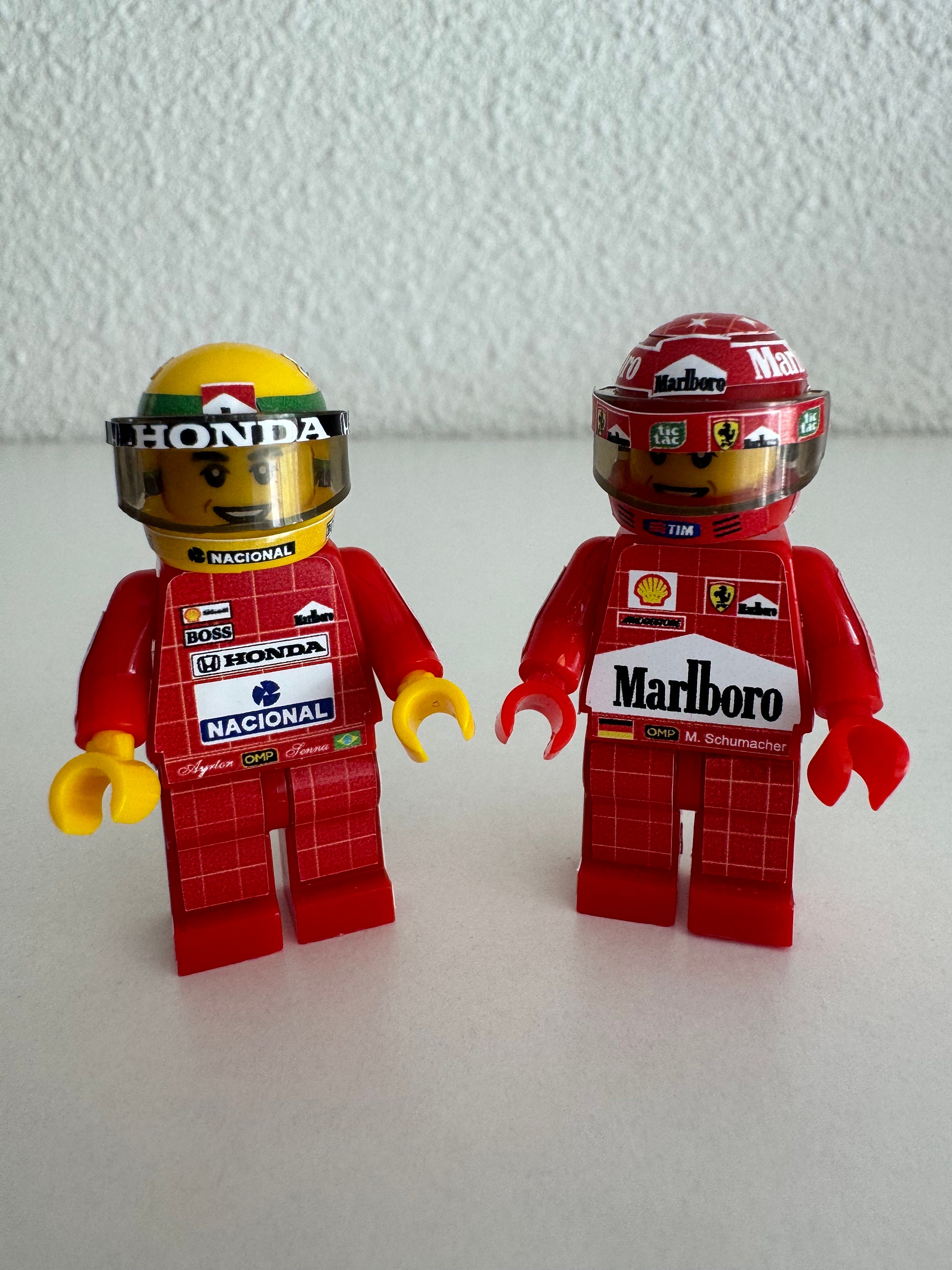 Minifigure Set 2 Drivers X Ayrton Senna Mclaren Michael Schumacher