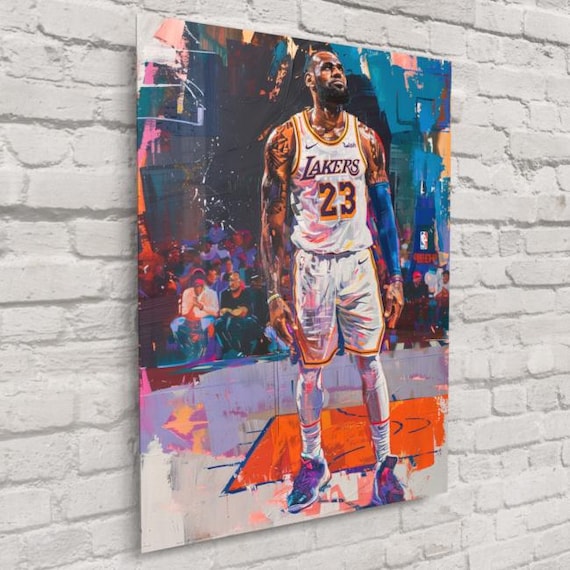 Lebron James Court Portrait – Iconic NBA Legend Standing Strong