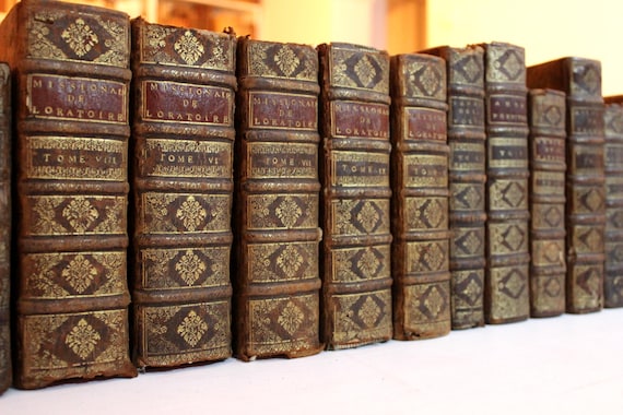 17世紀フランスの古書：装飾革装丁 - Etsy 日本