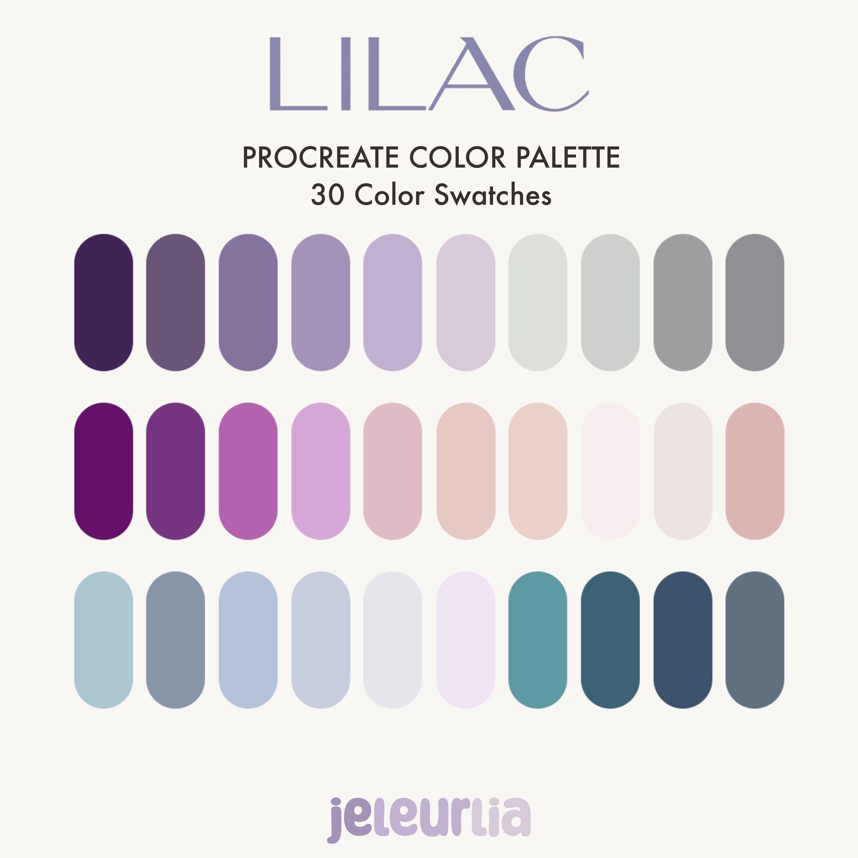 IU LILAC Color Palette | Kpop Color Swatches | Instant Download
