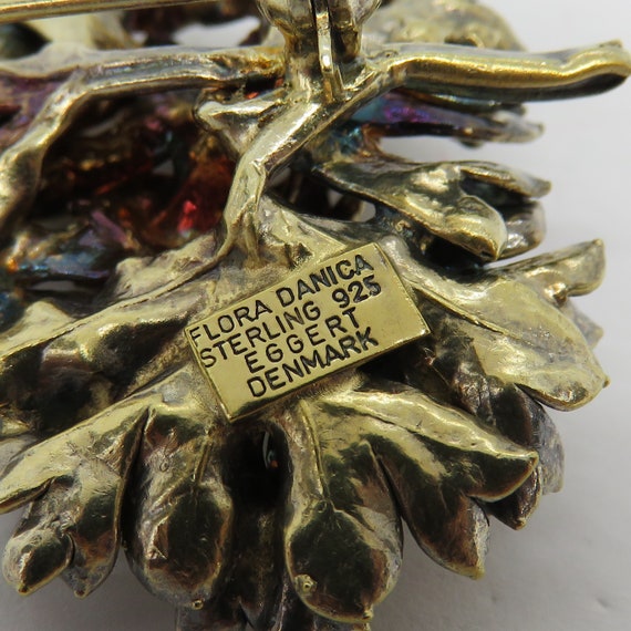 Vintage Eggert Denmark Sterling Silver Flora Danica Parsley Brooch