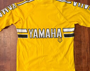 Vintage Yamaha Fox Racing '70s Motocross Moto Yellow Longsleeve