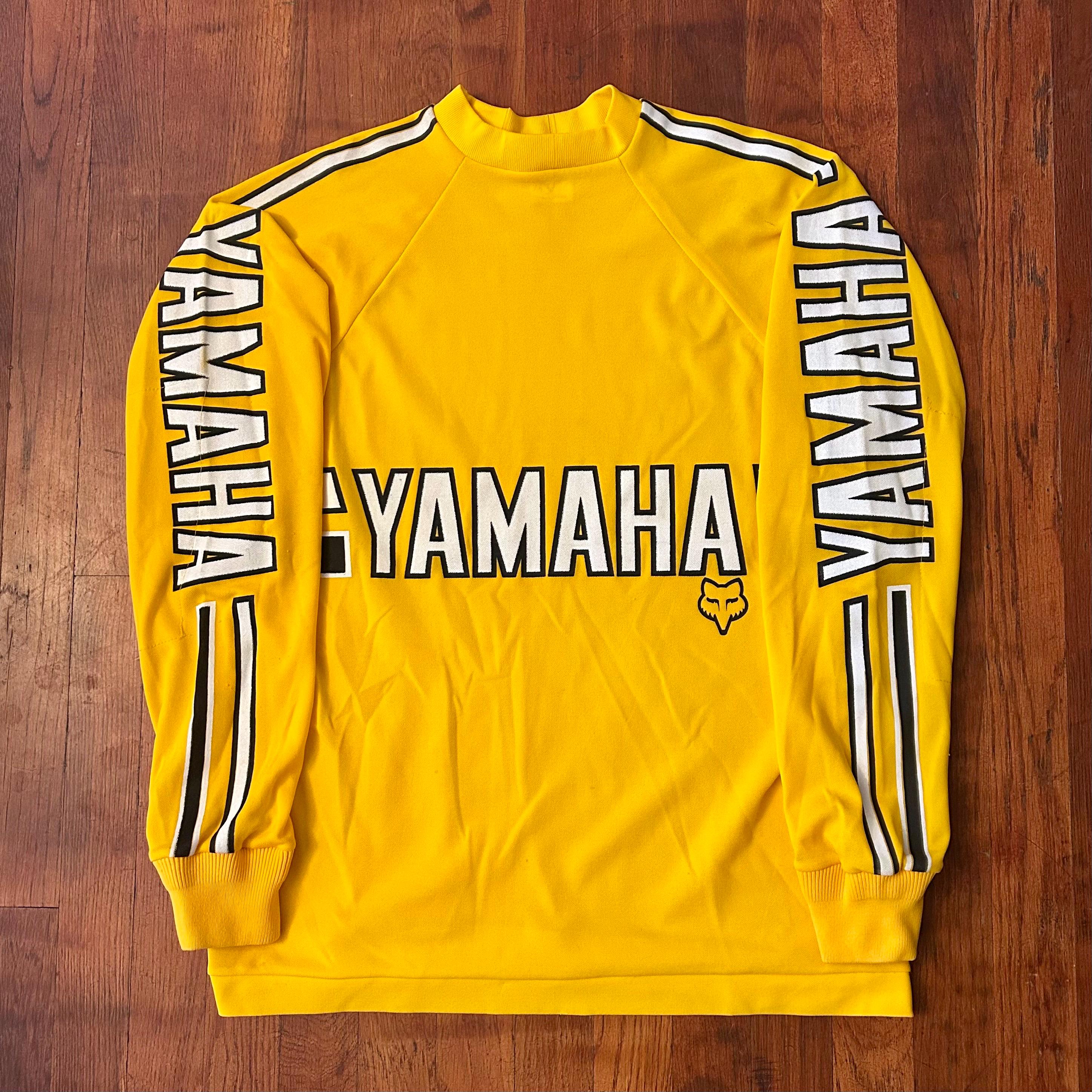 Vintage Yamaha Fox Racing '70s Motocross Moto Yellow Longsleeve