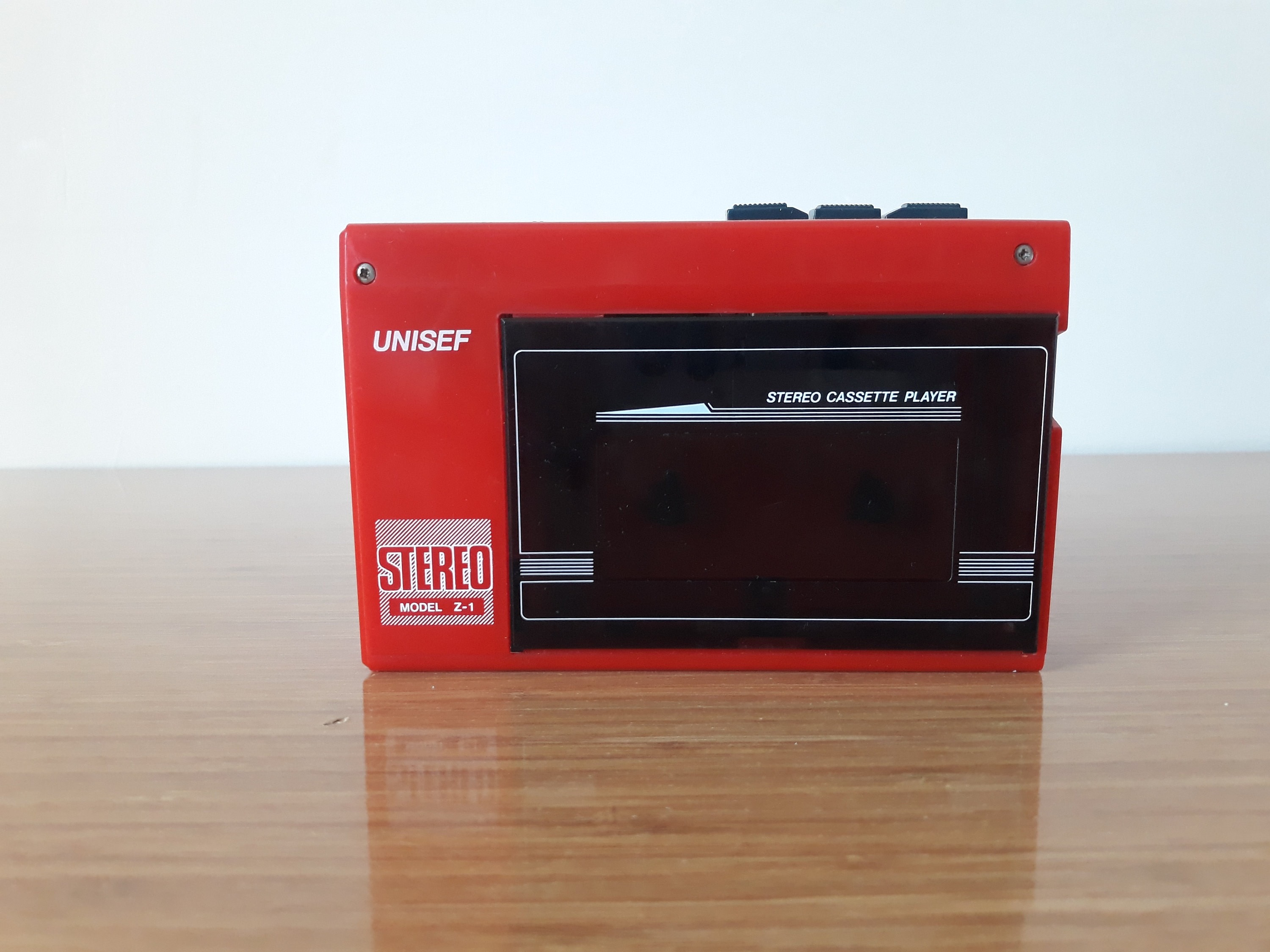 Vintage UNISEF Stereo Walkman: Retro Cassette Player, Made in