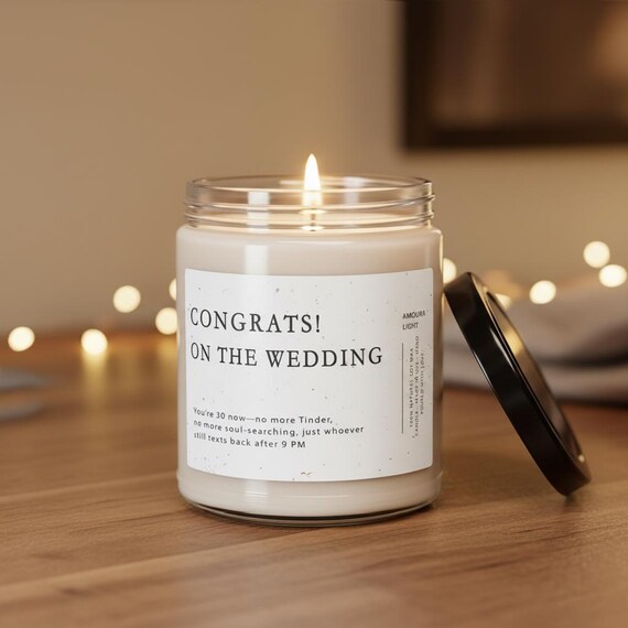 結婚おめでとうソイキャンドル、花嫁さんへのギフト、未来の奥様、結婚