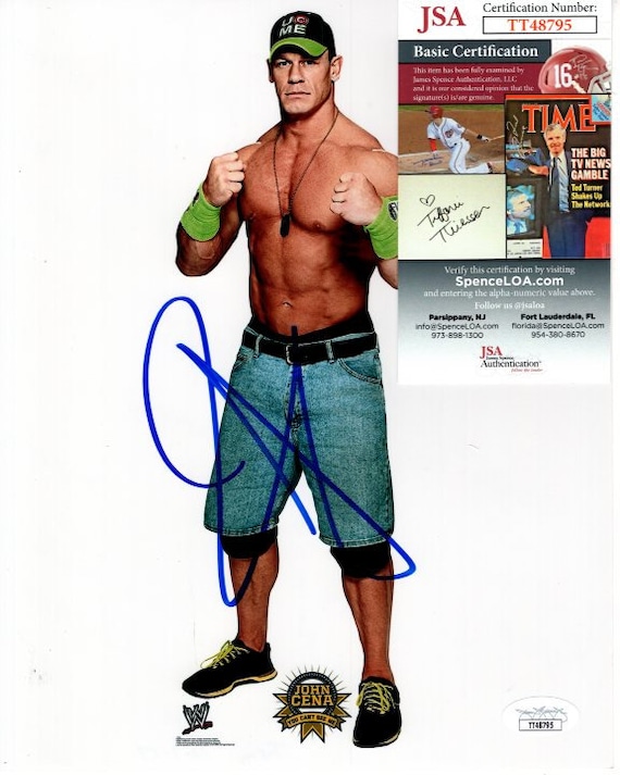 ジョン・シナのサイン入り8x10 WWEレスリング写真 JSA - Etsy 日本