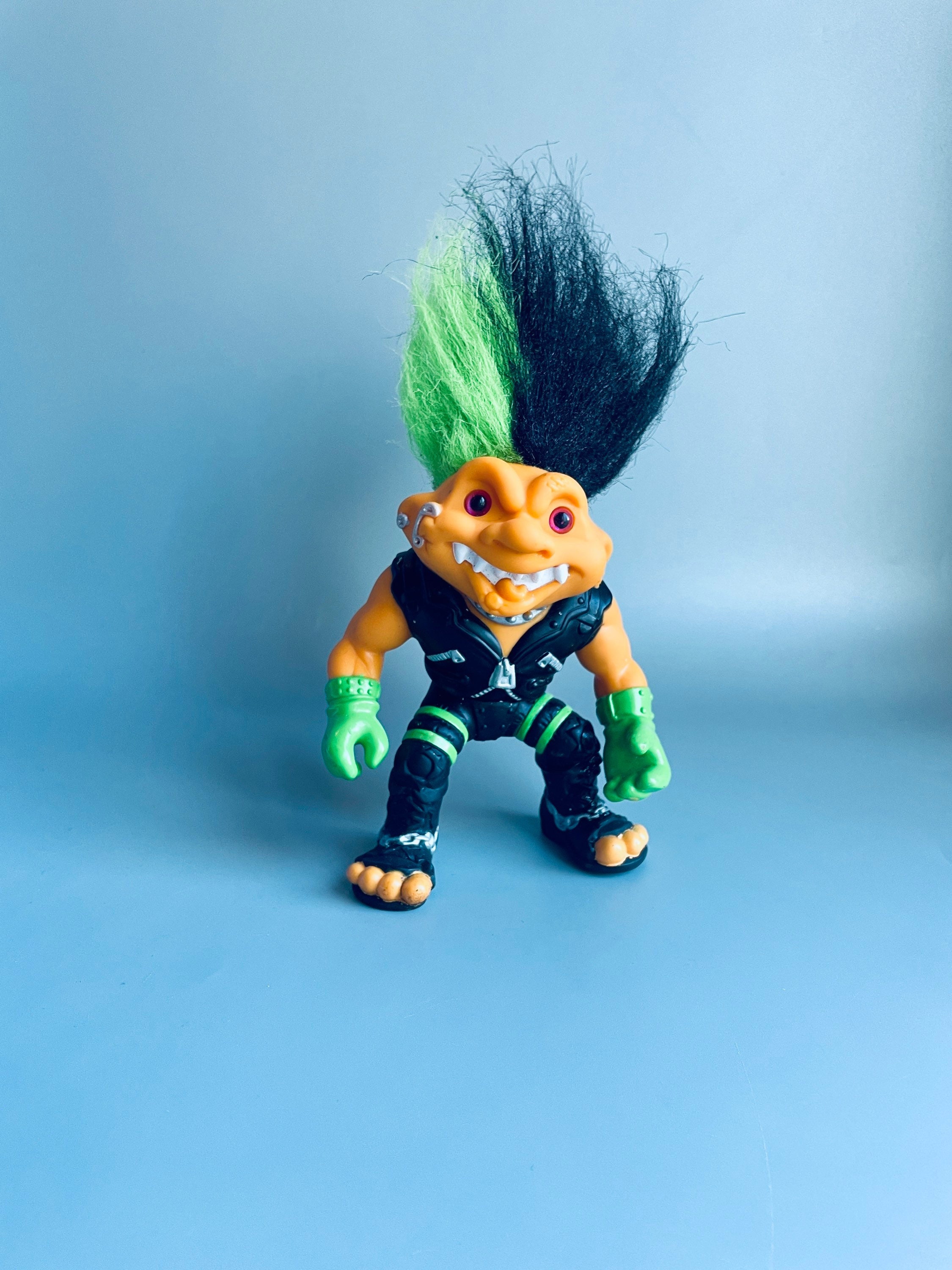 Battle Troll Punk Troll, 90's Angry Troll Toy, Vintage Battle