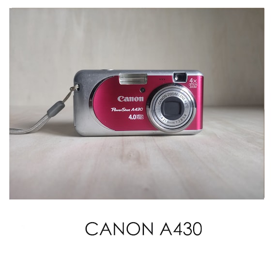Rare Pink Canon Powershot A430 -- 4MP -- Y2K Digicam Digital Retro