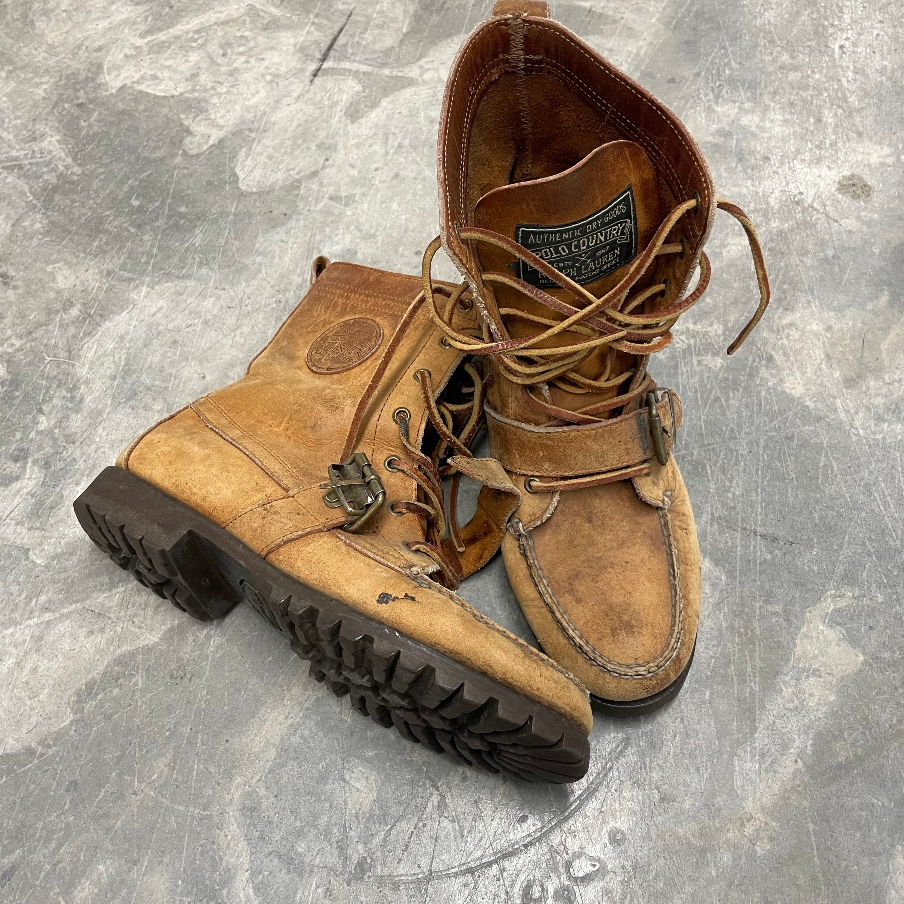 Size 9.5W/ Vintage 90s Polo Ralph Lauren Country Boots - Etsy