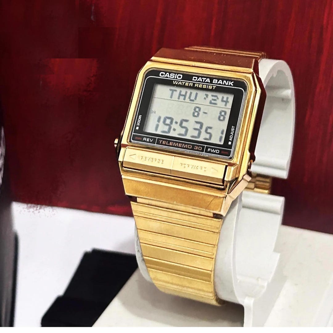 RARE GOLD Tone Casio DB-310 Data Bank Watch Module 871/data Bank
