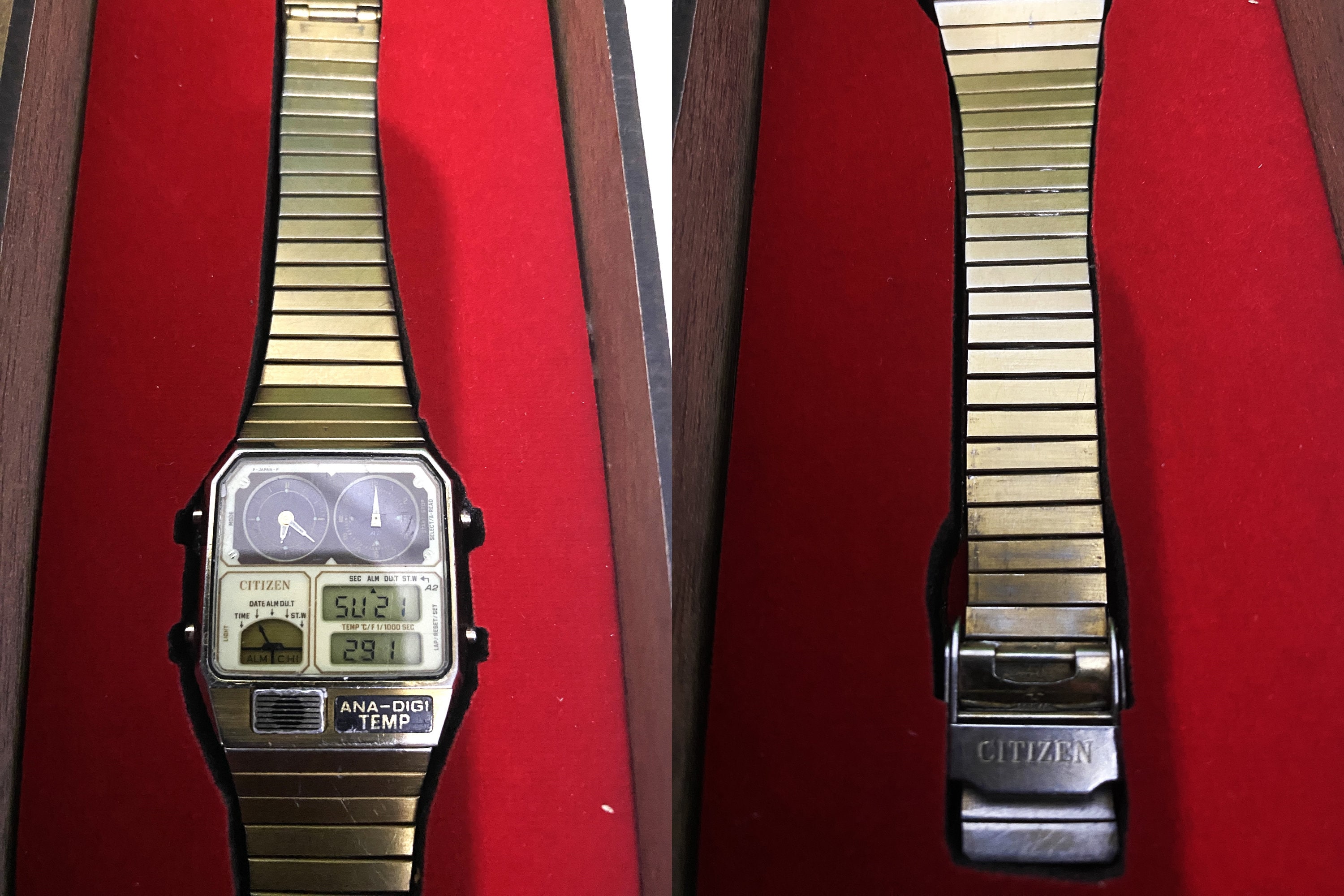 Rare Vintage CITIZEN Ana-digi TEMP 8984-086503Y Wrist Watch/ GN-4