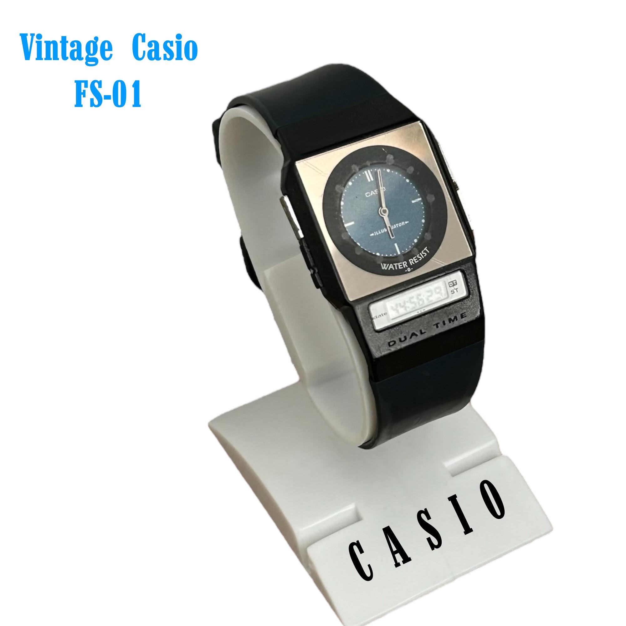 Vintage Casio Dual Time FS-01 Watch Very RARE Collectibles / From