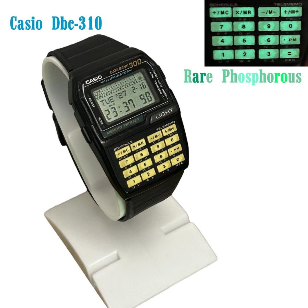 RARE Vintage Casio Dbc-310 Data Bank 300 Calculator Digital Watch