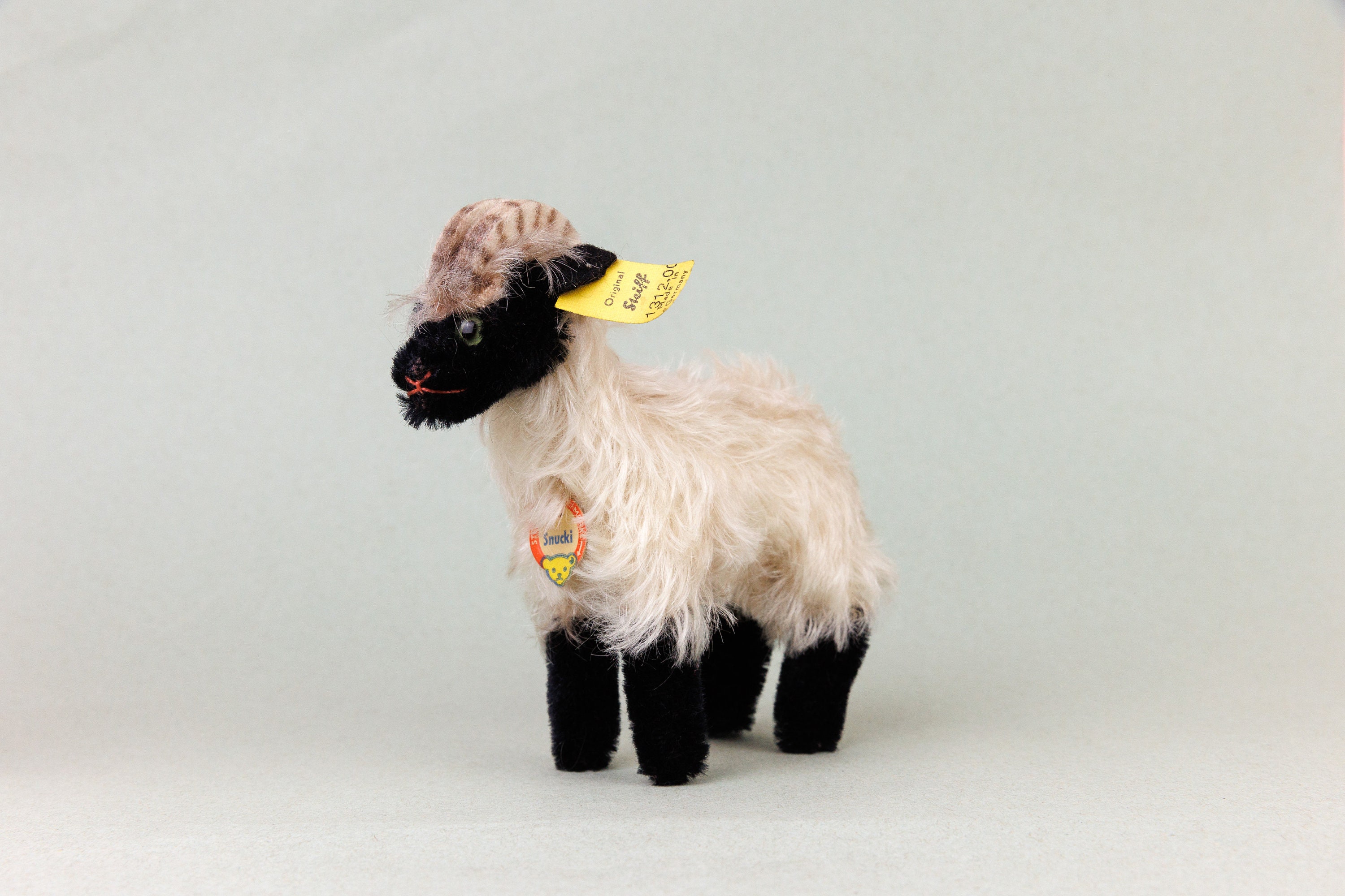 Vintage Steiff Snucki, Ram, Mountain Sheep, 1312.00 Chest Tag, Ear