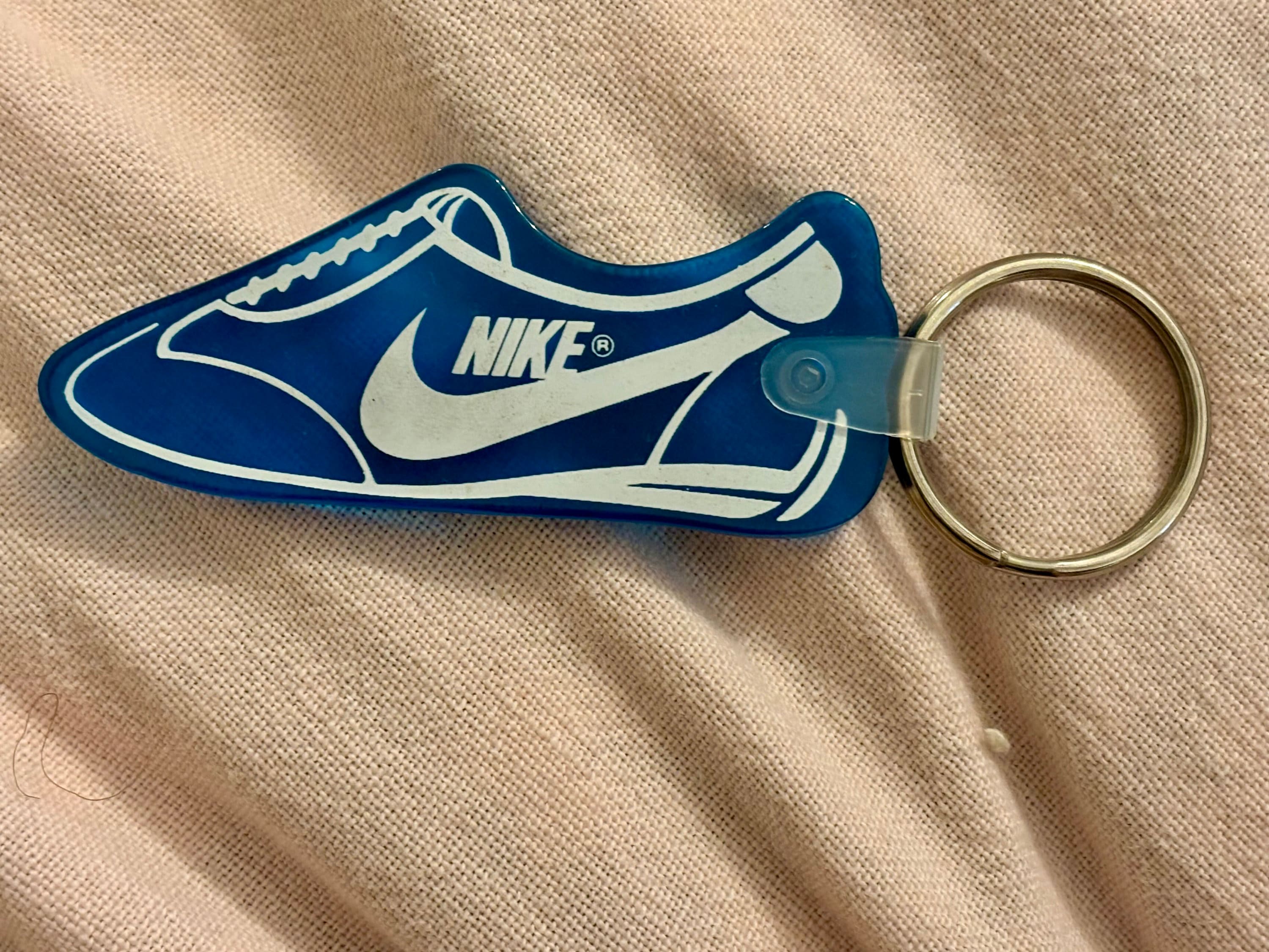 Retro Blue Silicone Nike Shoe Keychain Vintage Nike 80s Nike - Etsy