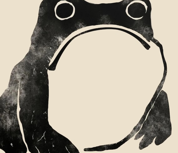 Matsumoto Hoji Frog Set of 3 Prints, Japanese Woodblock Wall Art