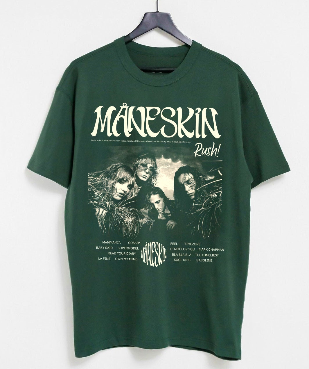 Comfort Color Måneskin Rush Tour 2023 Shirt, Maneskin Shirt