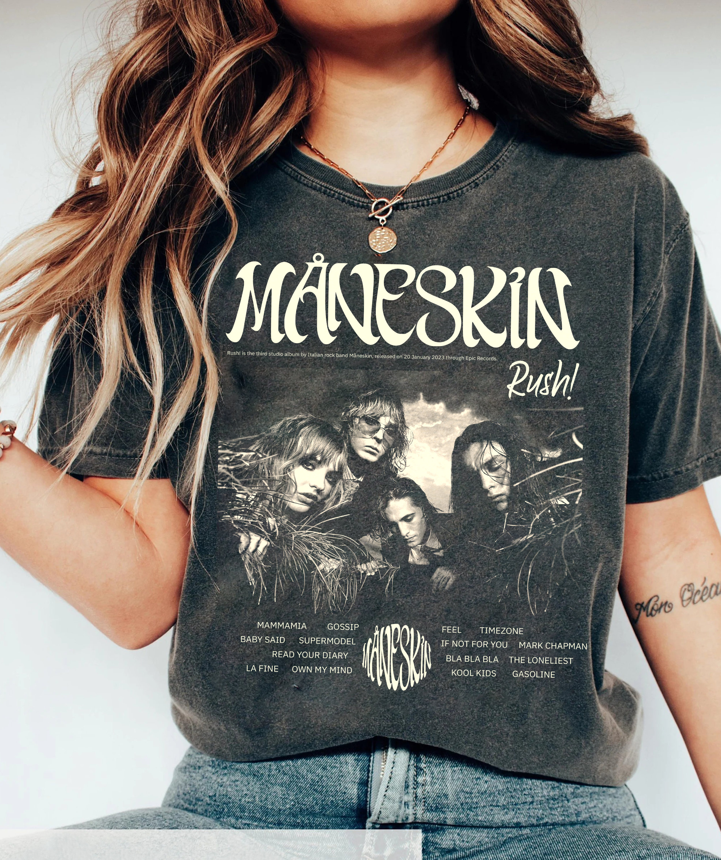 Comfort Color Måneskin Rush Tour 2023 Shirt, Maneskin Shirt