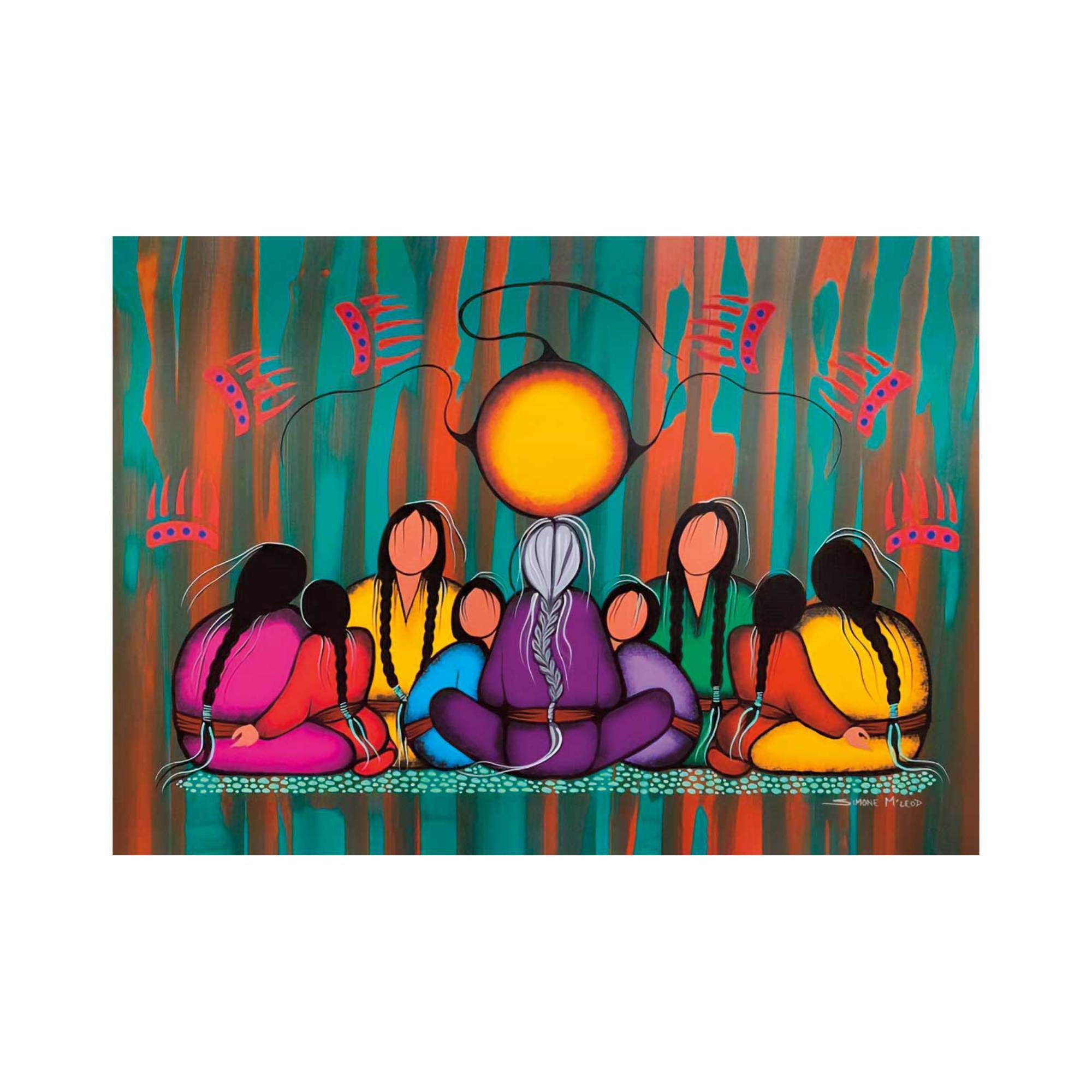 Family Love by Simone Mcleod , Indigenous Art Print, First Nations