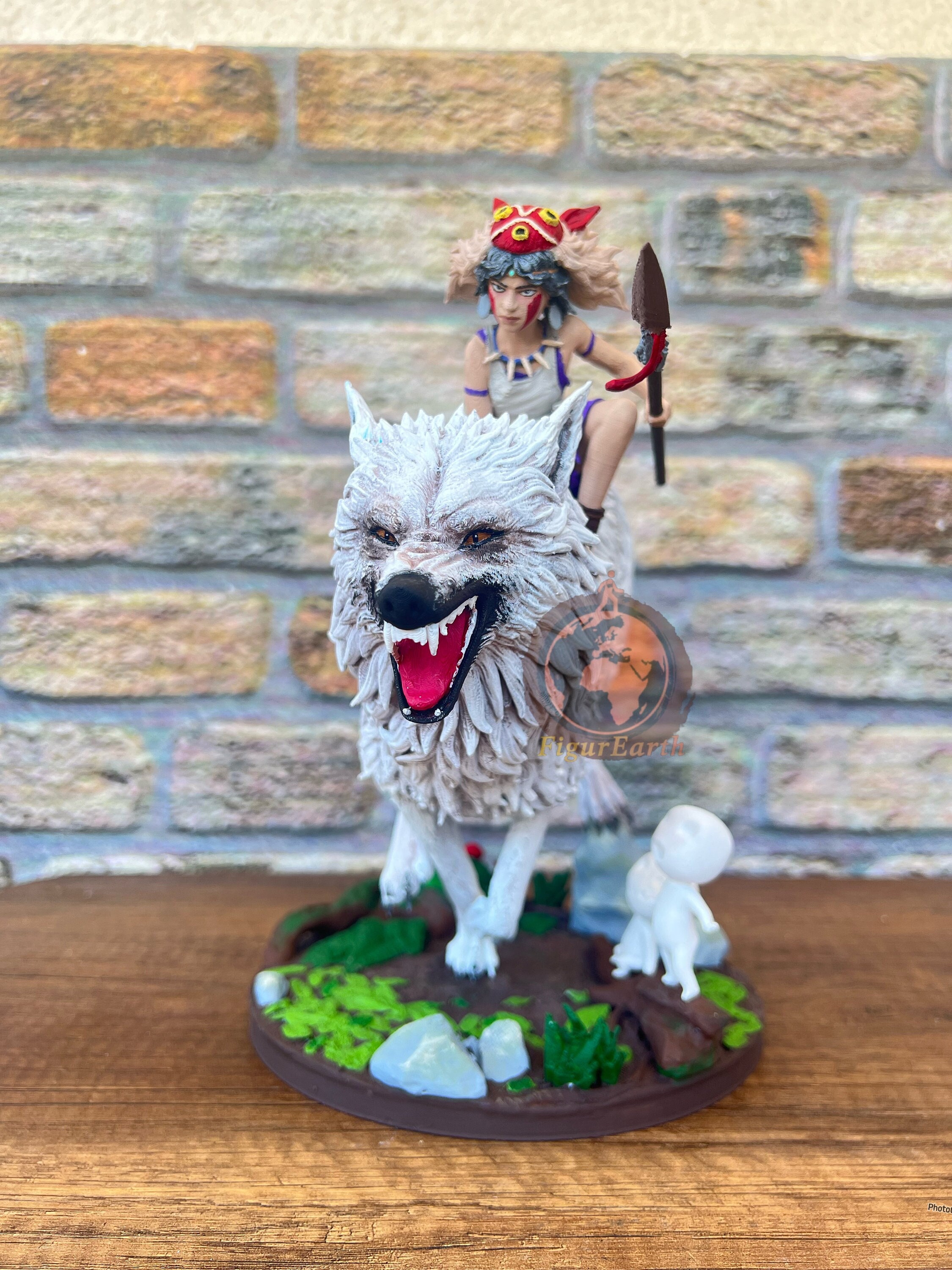 Princess Mononoke Figure | Handmade Mononoke Statue | Studio