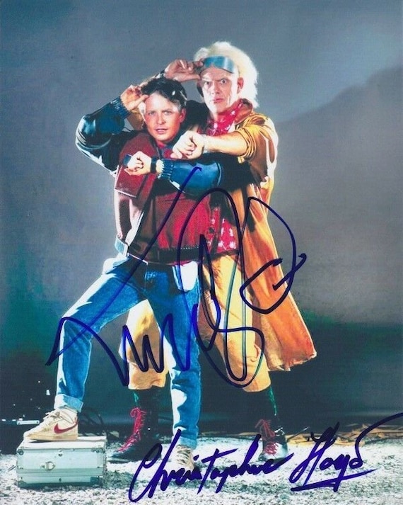 マイケル・J・フォックスとクリストファー・ロイドのサイン入り8x10