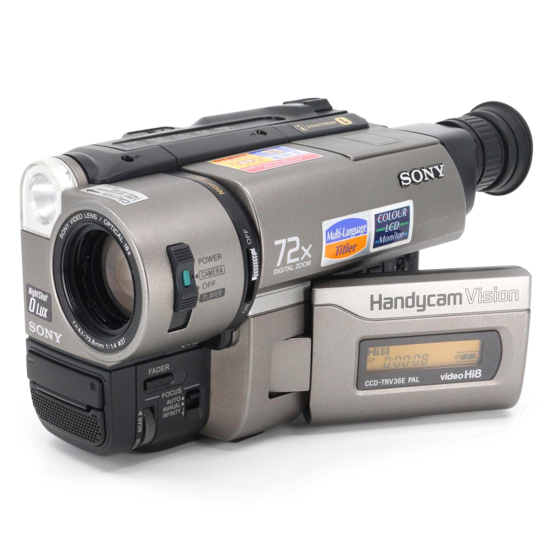 GIFT Full Set Sony Handycam CCD-TRV36E Video Hi8 Camera Camcorder