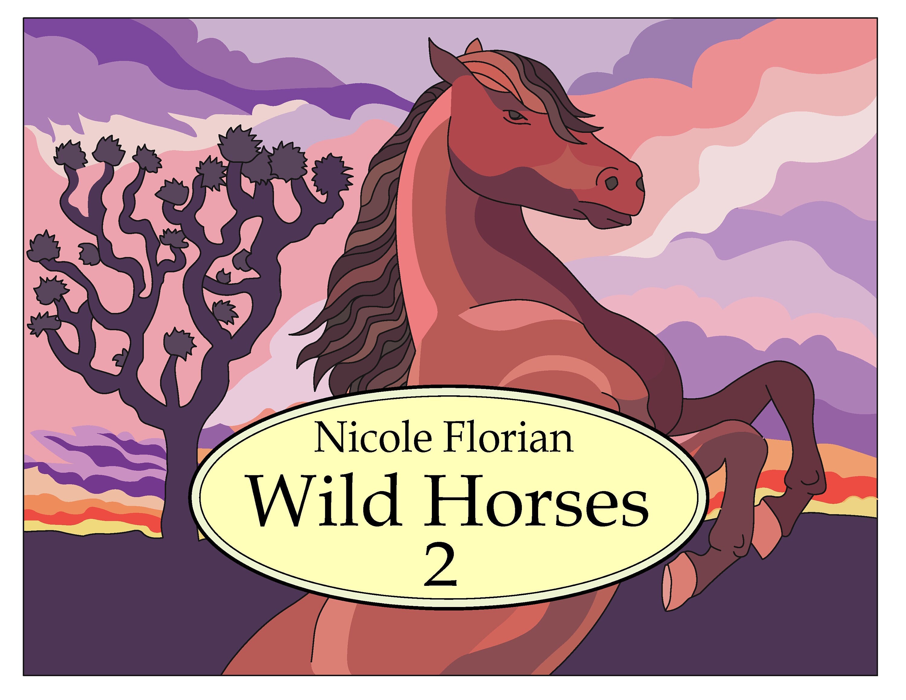 Wild Horses 2 - 32 Printable Coloring Pages - Horse Coloring Book